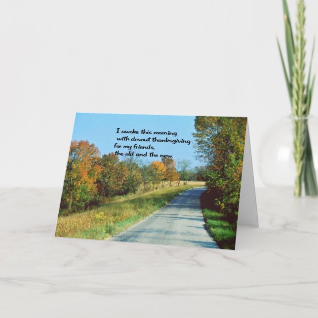 Thanksgiving wishes holiday card (Front)