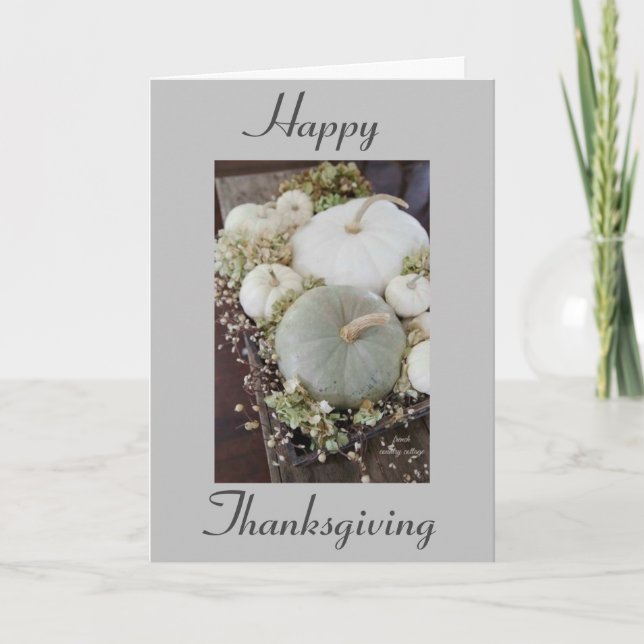 THANKSGIVING WISHES TO FAMILY AND FRIENDS CARD (Front)