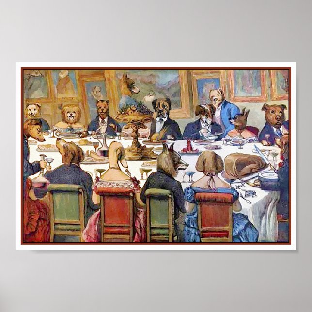 Thanksgiving with Dogs aka "Dogs Dinner Party" Poster (Front)