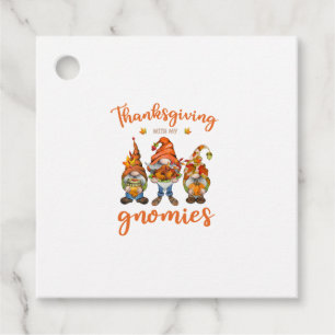 Thanksgiving With My Gnomies Autumn Gnomes Turkey  Favour Tags