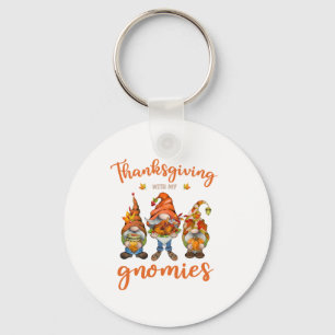 Thanksgiving With My Gnomies Autumn Gnomes Turkey Keychain
