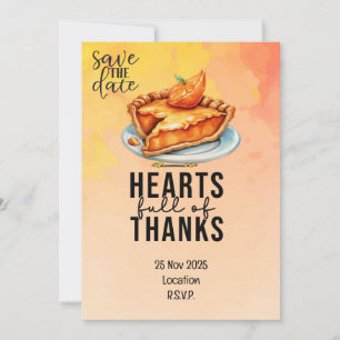 Thanksgiving  with Pumpkin Pie Invitation