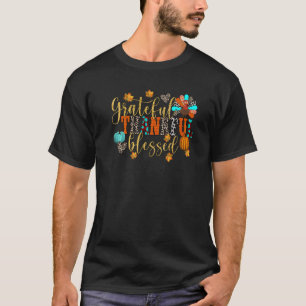 Thanksgiving Womens Grateful Thankful Blessed Turk T-Shirt