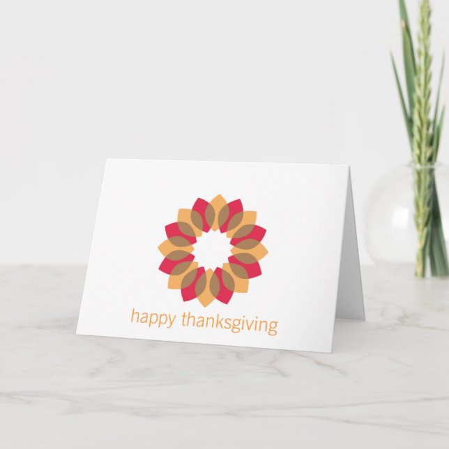 Thanksgiving Wreath Holiday Card (Front)