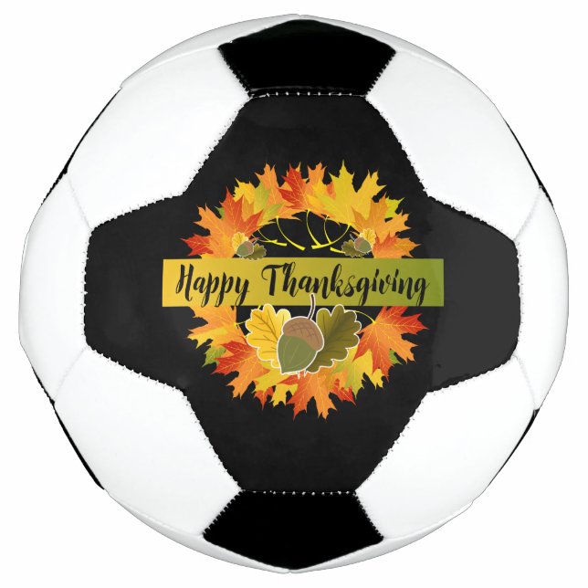 Thanksgiving Wreath Soccer Ball (Front)
