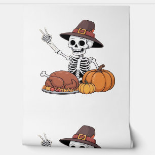 Thanksgiving X-ray Skeleton Funny Rock Hand Fall L Wallpaper