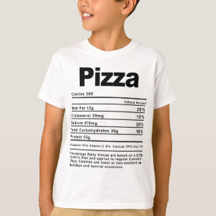Thanksgiving Xmas Costume Nutrition Facts Pizza T-Shirt