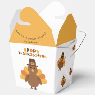 Thanksgiving Yellow Orange Turkey Big Leftovers Favor Box