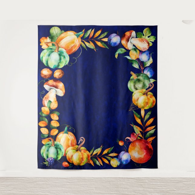 Thanksgivings Halloween Photo Backdrop Prop Tapestry (Front)