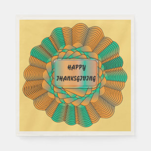 Thanksgivng Set Modern Unique Gold Fall Colours Napkin