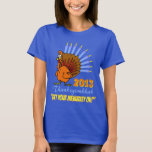Thanksgivukkah 2013 "Get Your Menurkey On" T-Shirt<br><div class="desc">Celebrate Thanksgivukkah 2013 with this classic menurkey t-shirt! Featuring a funny cartoon turkey with a menorah for a tail. A Hanukkah Thanksgiving will not occur for another 77, 000 years! So grab this great keepsake shirt for this once-in-a-lifetime-celebration. *Makes a great gift for Hanukkah AND Thanksgiving 2013 * Choose this...</div>