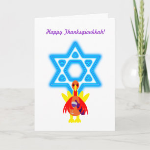 Thanksgivukkah Funny Turkey w Wine Invitations