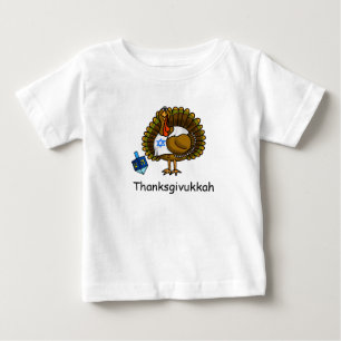 Thanksgivukkah Jewish Turkey Baby T-Shirt