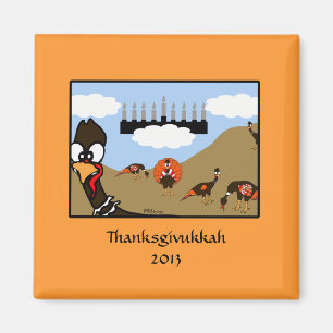 Thanksgivukkah Scene Magnet