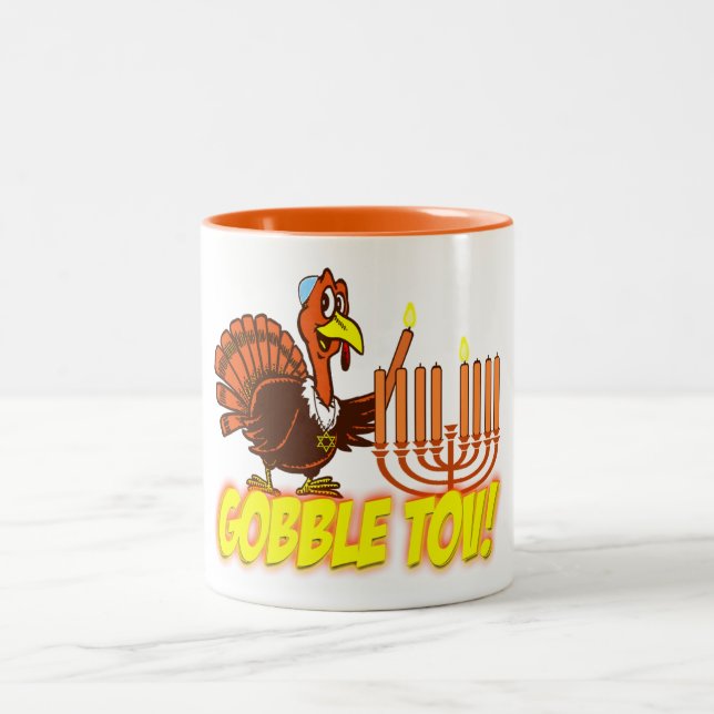 Thanksgivukkah Turquie avalent la tasse de Tov (Centre)