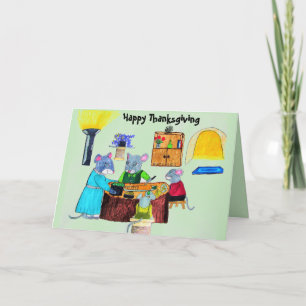 THANKSGVING AT THE MOUSE HOUSE CARD