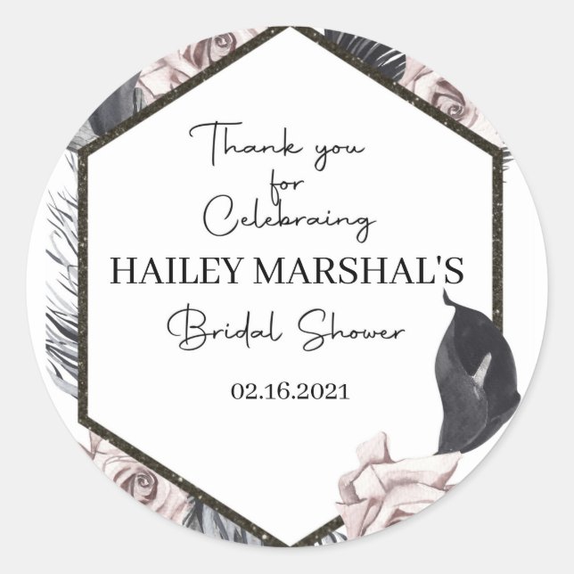 thankyou, étiquette de faveur, boho, FÊTE DES MARI (Devant)