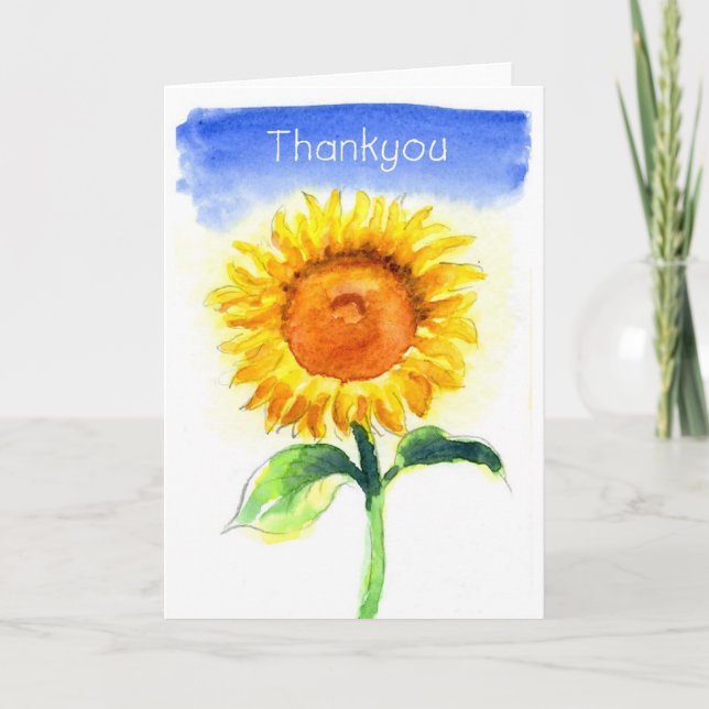Thankyou sunflower card (Front)