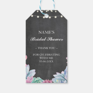 Thankyou Tag Favour Pastel Succulent Bridal Shower