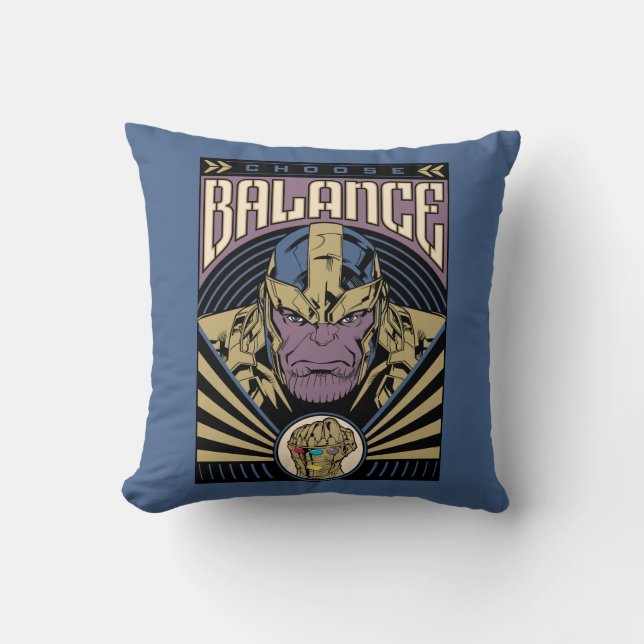Thanos - Choose Balance Throw Pillow (Front)