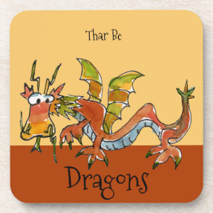 Thar Be Dragons Coaster