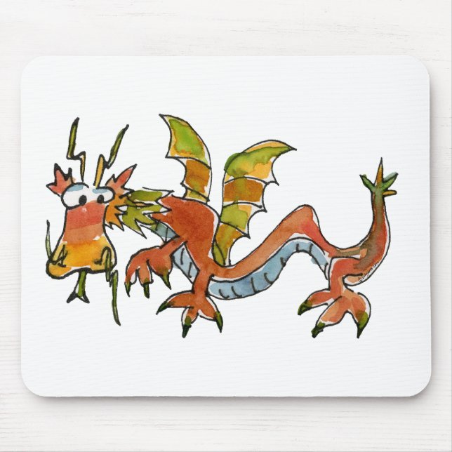 Thar Be Dragons Mouse Pad (Front)