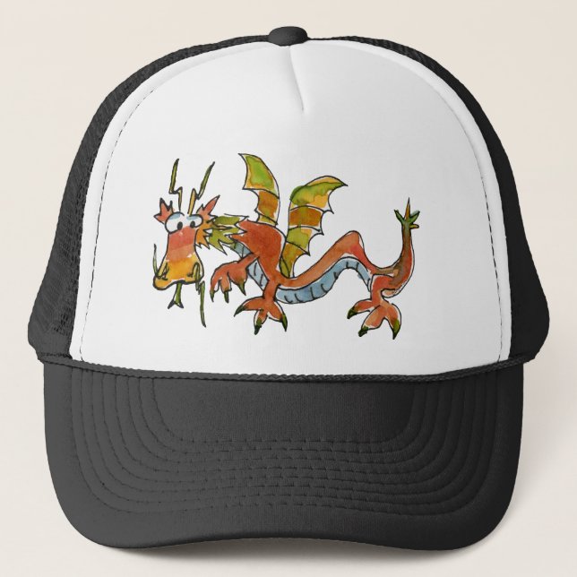 Thar Be Dragons Trucker Hat (Front)