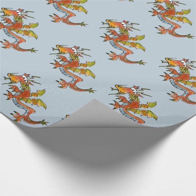 Thar Be Dragons Wrapping Paper (Corner)