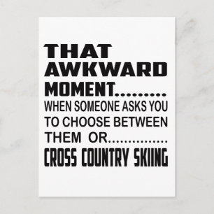 That awkward moment Cross Country Skiing. Postcard