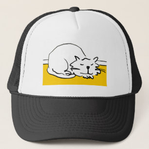 That Cat is sleeping. Trucker Hat