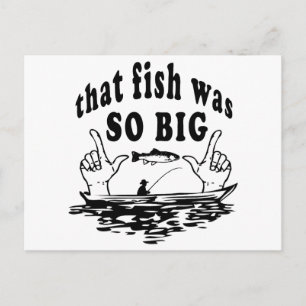 "That fish was so big" Postcard