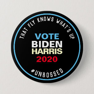 That Fly Though VOTE BIDEN HARRIS 2020 Large 3 Inch Round Button