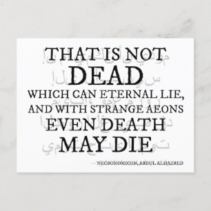 That Is Not Dead – The Necronomicon Verse Holiday Postcard