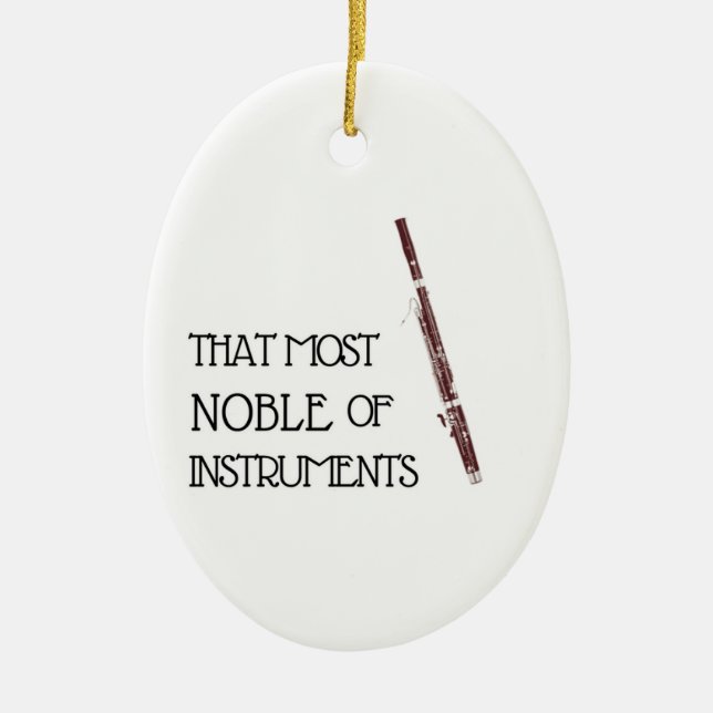 That Most Noble of Instruments - Bassoon Ornament (Front)