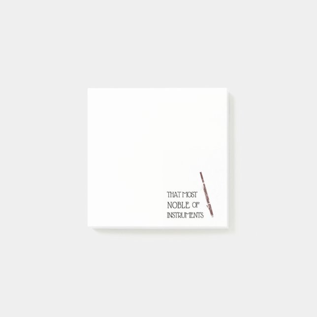 That Most Noble of Instruments - Bassoon Post-Its Post-it Notes (Front)
