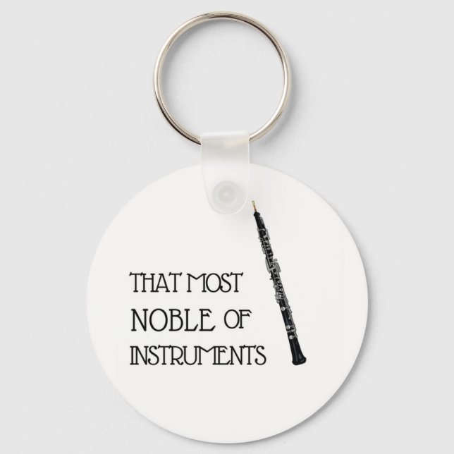 That Most Noble of Instruments - Oboe Keychain (Front)