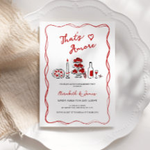 That’s Amore Hand Drawn Red Engagement Party