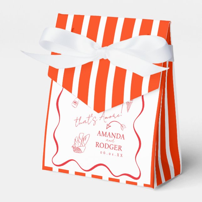 That’s Amore Italian Doodles Wedding Favor Box (Front Side)