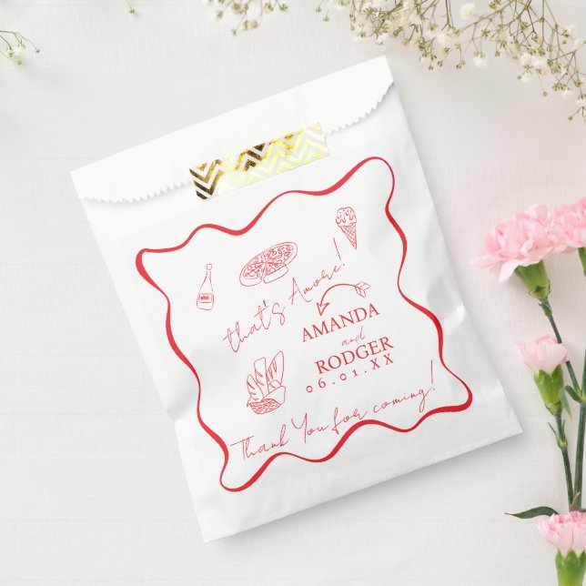 That’s Amore Italian Doodles Wedding  Favour Bag (Sealed)
