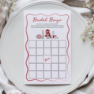 That’s Amore Italian Red Bridal Shower Bingo game