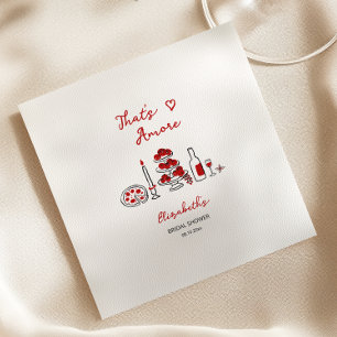 That’s Amore Italian Red Bridal Shower Napkin