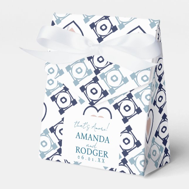 That’s Amore Italian Tiles and Hearts Favor Box (Front Side)