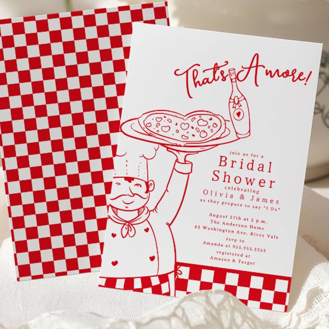 That’s Amore Pizza Bridal Shower Invite (Creator Uploaded)