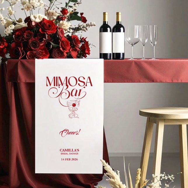 That’s Amore Red Bridal Shower Mimosa Bar banner (Creator Uploaded)