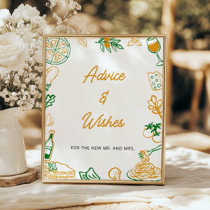 That’s Amore Rustic Italian Advice and Wishes Poster