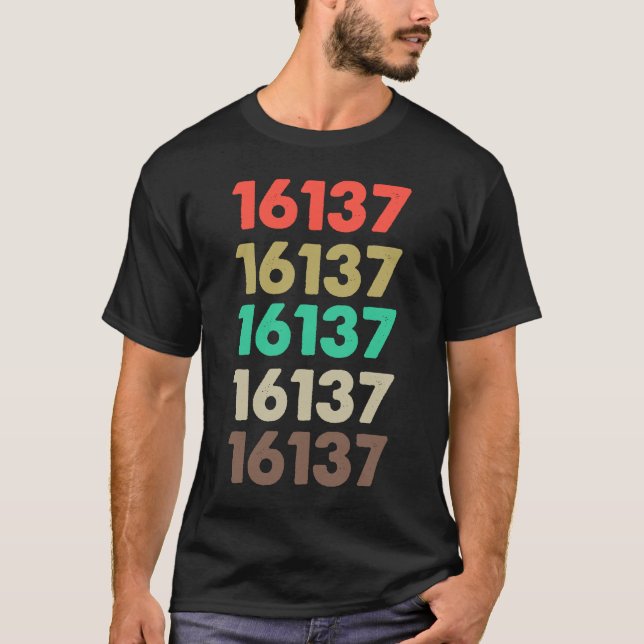 That Says 16137 Retro Zip code Zipcode  16137 T-Shirt (Front)
