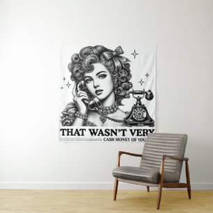 That Wasn't Very Cash Money Of You Funny Meme Tapestry