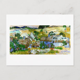 Thatched Cottages by a Hill Van Gogh Fine Art Postcard