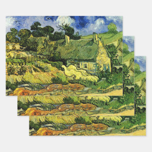 Thatched Cottages, Cordeville by Vincent van Gogh Wrapping Paper Sheet