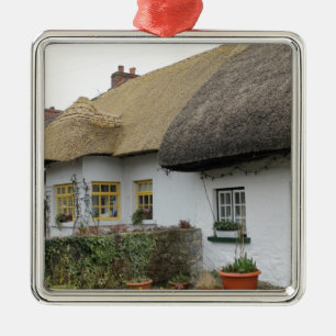 Thatched Roofs in Adare Ireland Metal Ornament